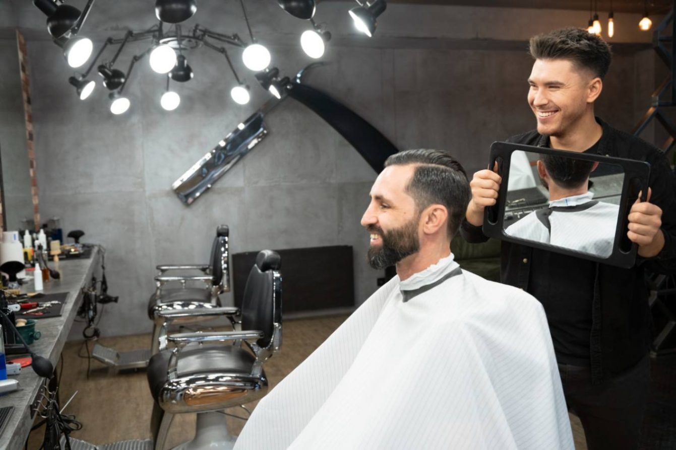 barber with client