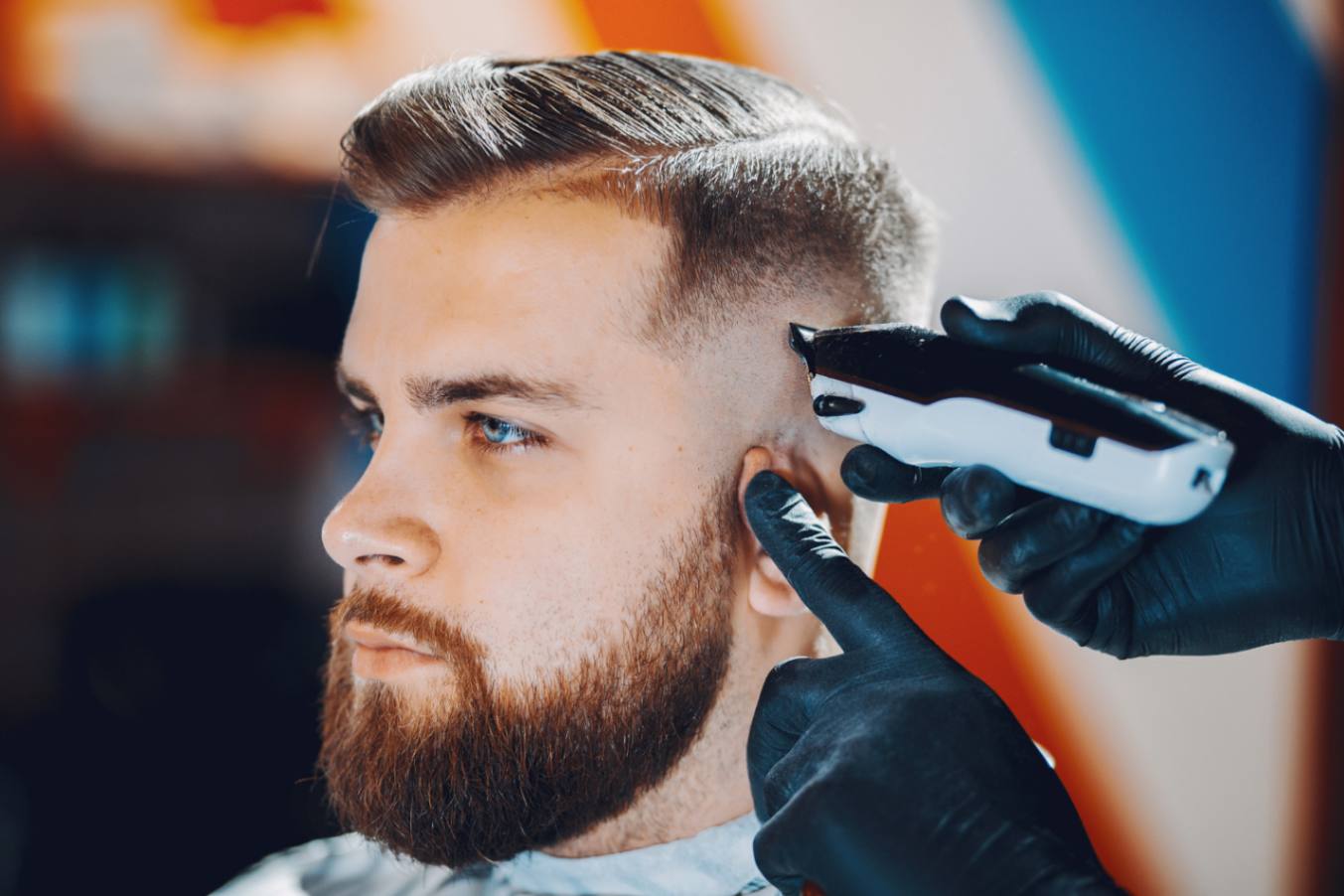 Men hairstyling